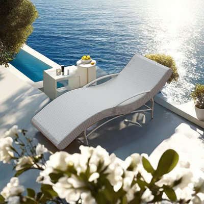 White Wicker & Rattan Outdoor Chaise & Lounge Chairs You'll White Wicker & Rattan Outdoor Chaise & Lounge Chairs You'll